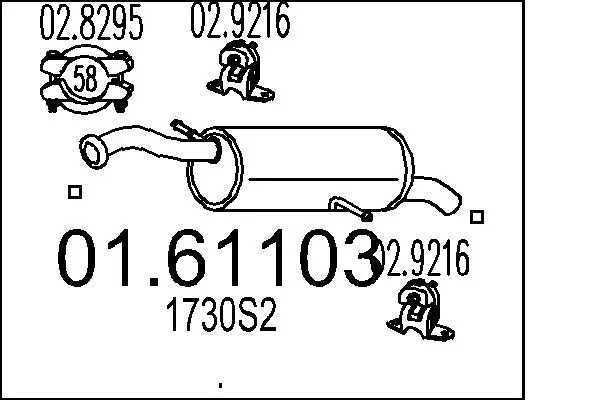 Rear Muffler 01.61103