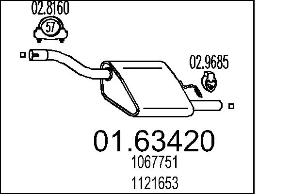 Rear Muffler 01.63420