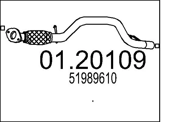 MTS Tubo gas scarico 0120109