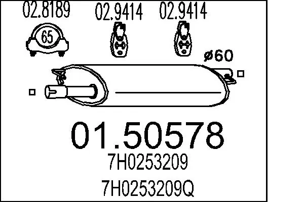 Centre Muffler 01.50578
