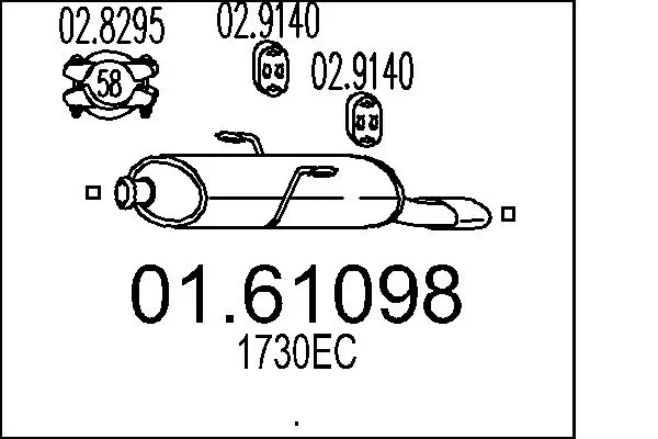 Rear Muffler 01.61098