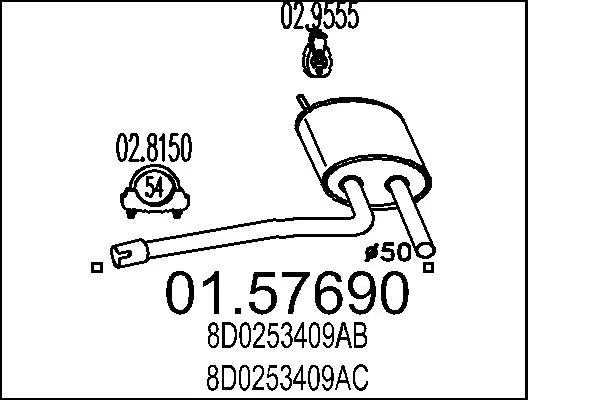 Centre Muffler 01.57690