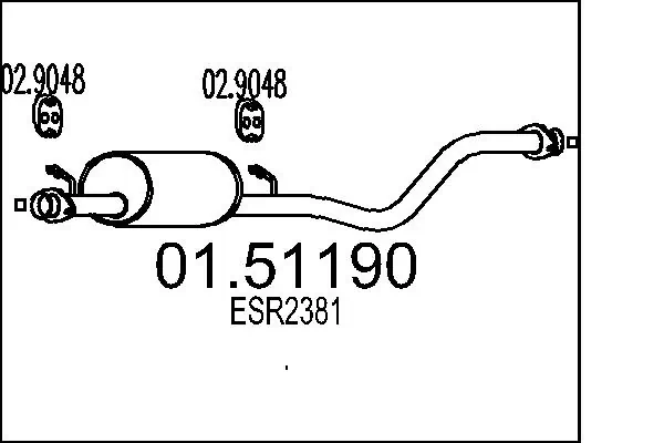 Centre Muffler 01.51190