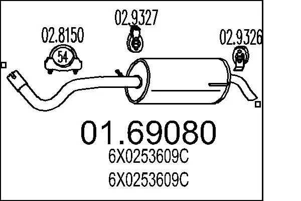 Rear Muffler 01.69080