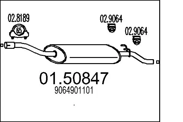 Centre Muffler 01.50847