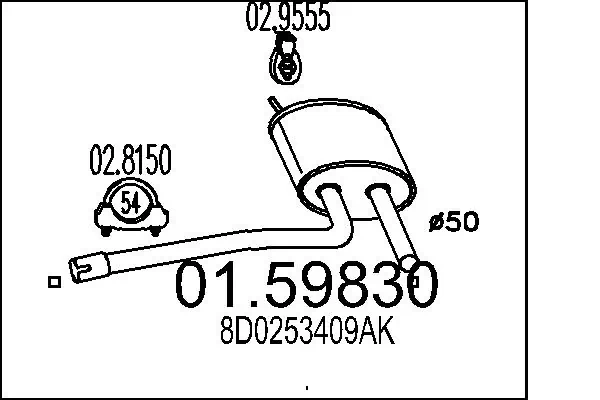 Centre Muffler 01.59830