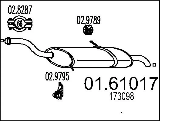 Rear Muffler 01.61017