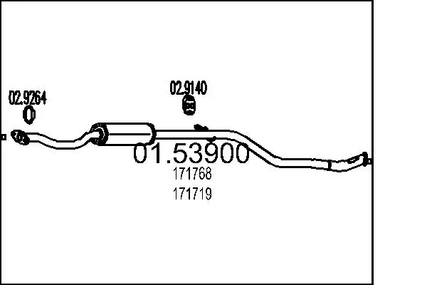 Centre Muffler 01.53900