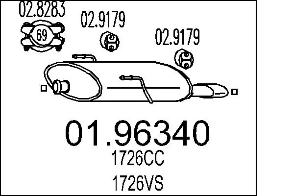 Rear Muffler 01.96340