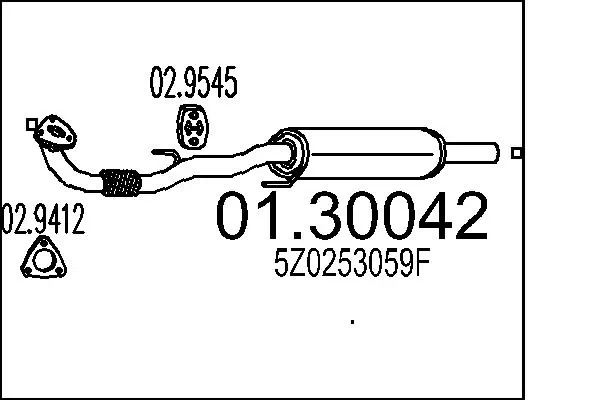 Front Muffler 01.30042