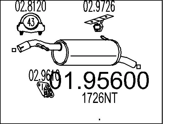 Rear Muffler 01.95600