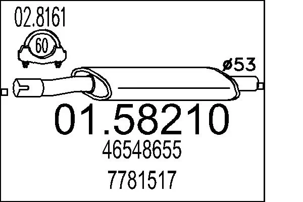 Centre Muffler 01.58210