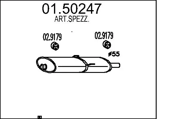 Centre Muffler 01.50247