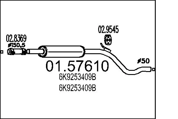 Centre Muffler 01.57610