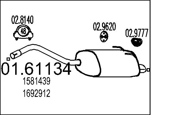 Rear Muffler 01.61134