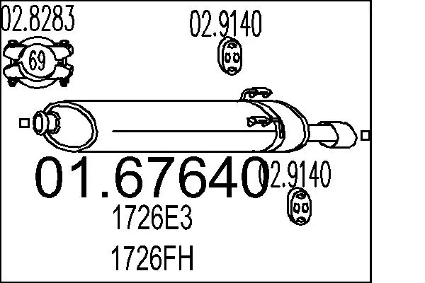 Rear Muffler 01.67640