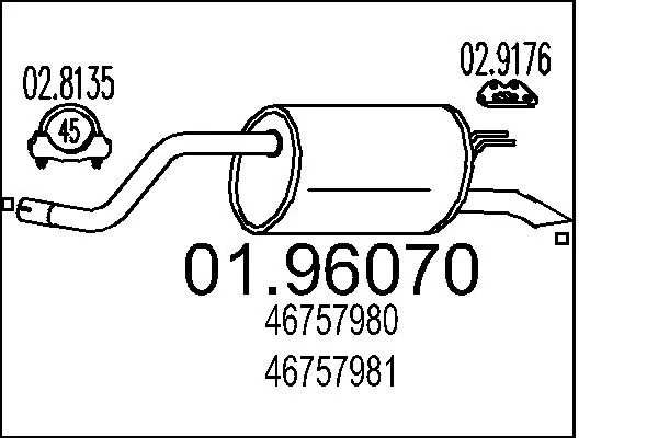 Rear Muffler 01.96070