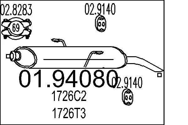 Rear Muffler 01.94080