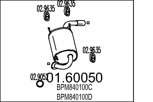 Rear Muffler 01.60050
