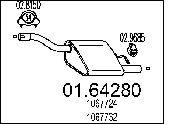 Rear Muffler 01.64280