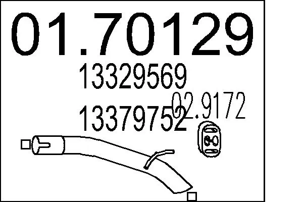 Exhaust Pipe 01.70129