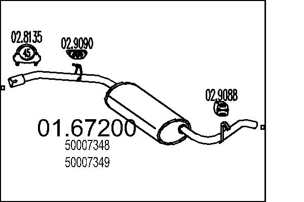 Rear Muffler 01.67200