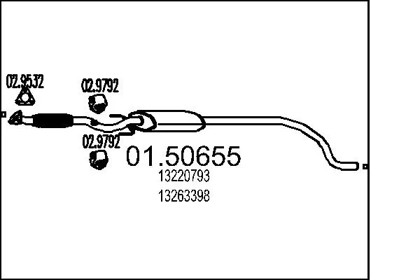 Centre Muffler 01.50655