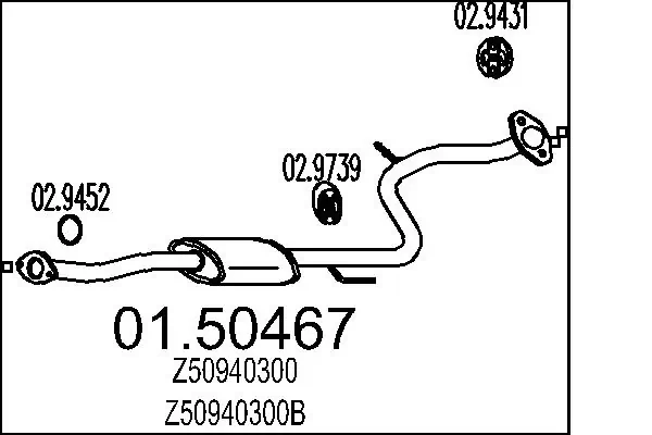 Centre Muffler 01.50467