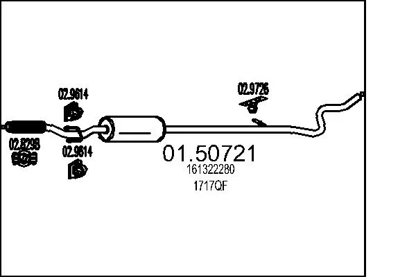 Centre Muffler 01.50721