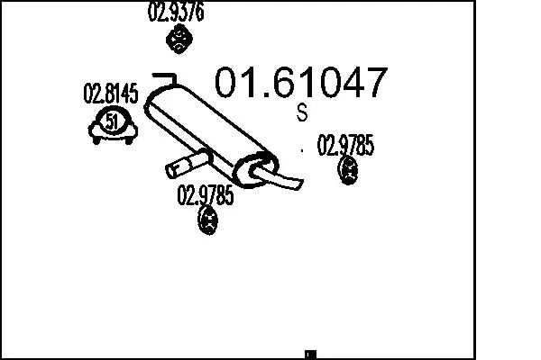 Rear Muffler 01.61047