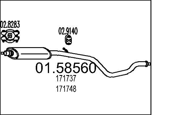 Centre Muffler 01.58560