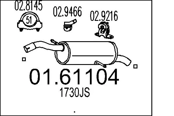 Rear Muffler 01.61104