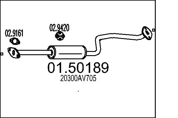 Centre Muffler 01.50189