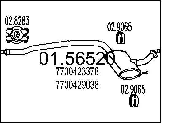 Centre Muffler 01.56520