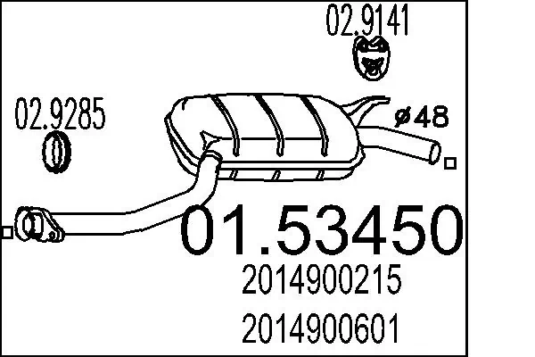 Centre Muffler 01.53450