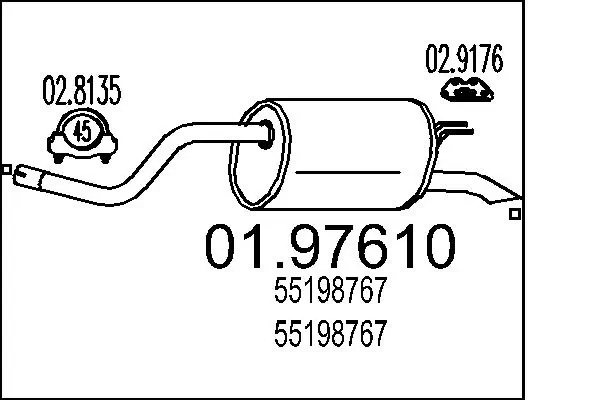Rear Muffler 01.97610