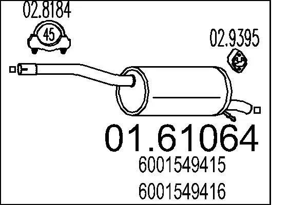 Rear Muffler 01.61064