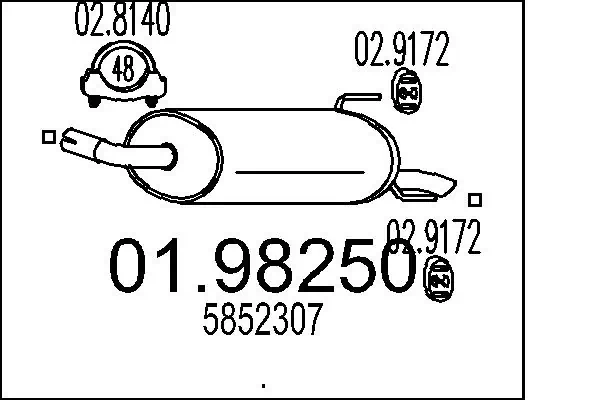 Rear Muffler 01.98250