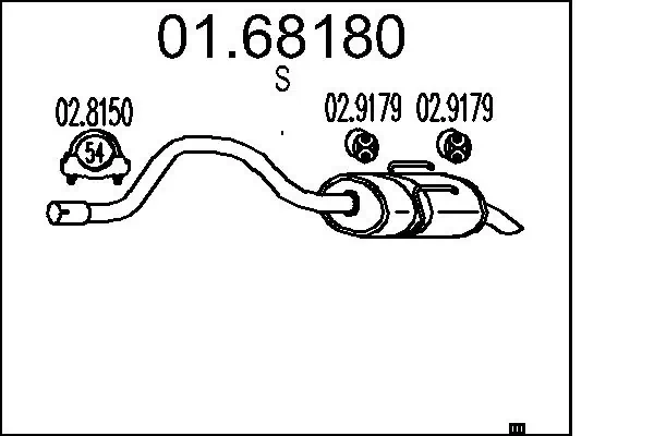 Rear Muffler 01.68180