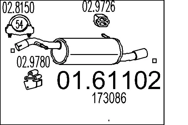 Rear Muffler 01.61102