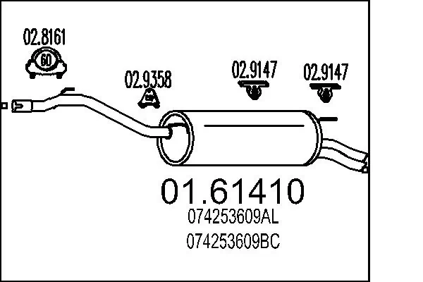 Rear Muffler 01.61410