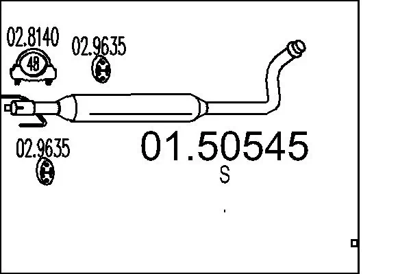 Centre Muffler 01.50545
