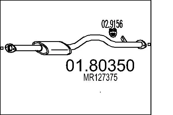 Centre Muffler 01.80350