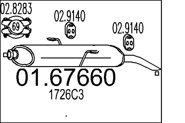Rear Muffler 01.67660