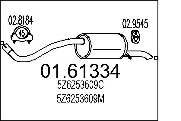 Rear Muffler 01.61334