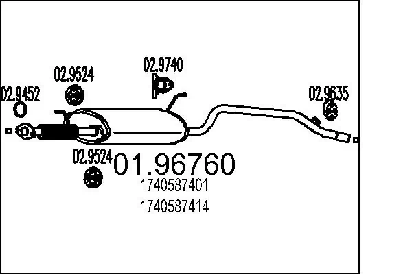 Rear Muffler 01.96760