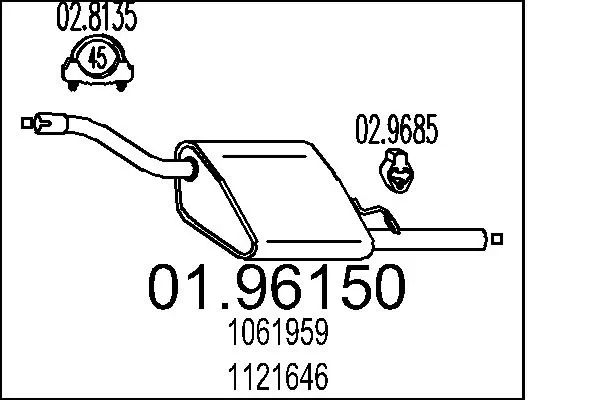 Rear Muffler 01.96150