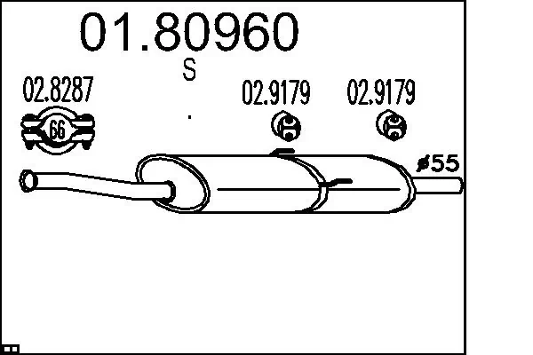 Centre Muffler 01.80960