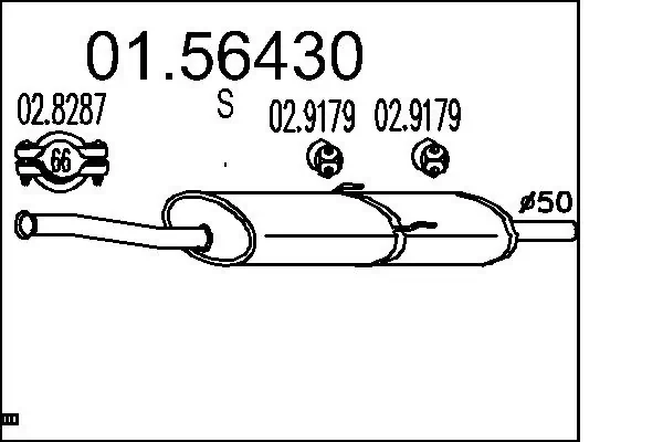 Centre Muffler 01.56430