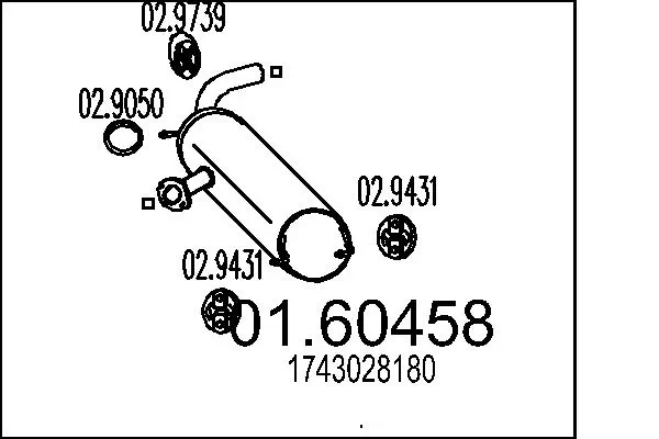 Rear Muffler 01.60458